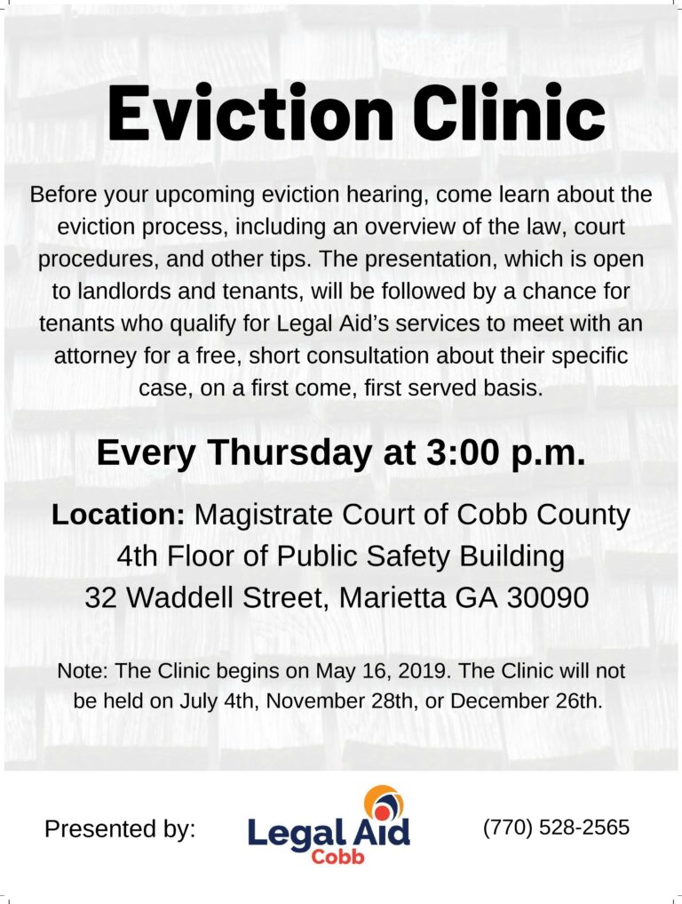 Eviction Clinic - Cobb Collaborative